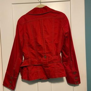 CAbi Jackets & Coats - Vintage Cabi moto-inspired red jacket with belt CAbi Jackets & Coats - Vintage Cabi moto-inspired red jacket with belt